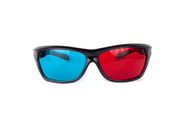 3d glasses isolated on white background.