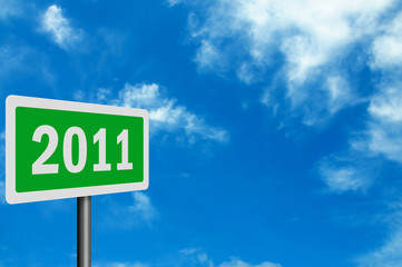Photo realistic '2011' sign, with space for your text