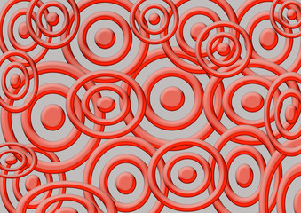 Red circles on grey background