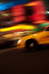 Fototapeta na wymiar Abstract Yellow Cab Taxi