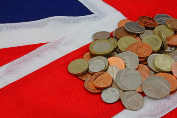 sterling coins & union jack