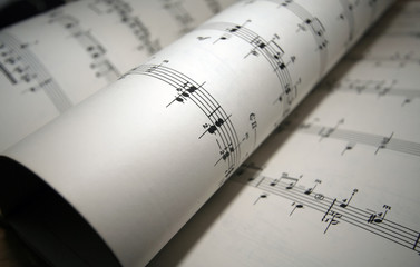 Closeup of sheet music - tablature