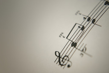 Closeup of sheet music - tablature
