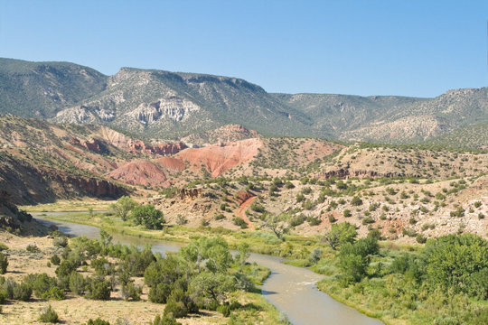 Rio Chama River Desert North Central New Mexico Jamez Mountains