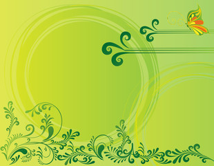 Fototapeta na wymiar abstract flower Illustration vector spring summer green