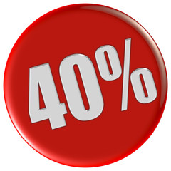 Button rot rund 40%