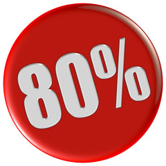 Button rot rund 80%