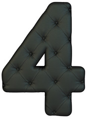 Luxury black leather font 4 figure