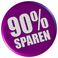 Button violett rund 90% SPAREN