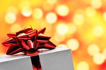 gift box with shiny background