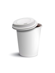 paper cup coffee isolated