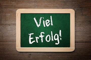 viel Erfolg