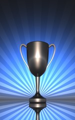 Der silber Pokal im Licht 01
