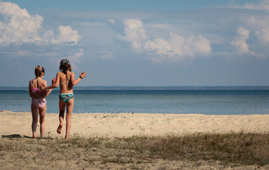 copines à la plage