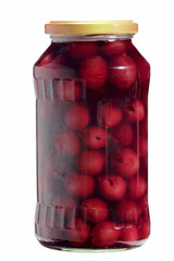 jar with cherries