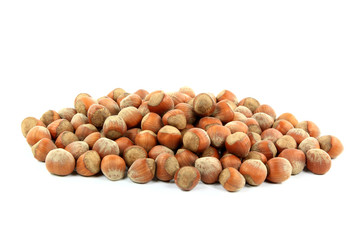 Pile Unshelled Hazelnuts  Nuts.