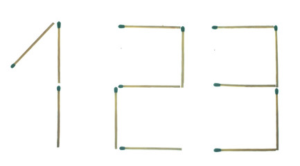 Number made of matches