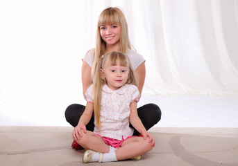 little girl and her mother