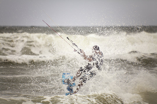 Kitesurfer In Action