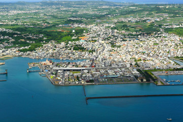 Fototapeta premium aerial photo of okinawa japan