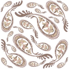 Seamless background from a paisley ornament