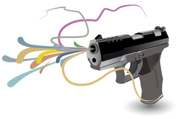 Color shooting Handgun - Farbpistole