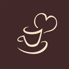 Coffee love heart