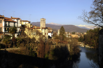 Fototapeta na wymiar Cividale del Friuli in inverno - Friuli Venezia Giulia