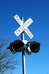 railroad crossing sign