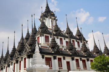 Fototapeta premium Loha Prasat, Metal Palace in Bangkok