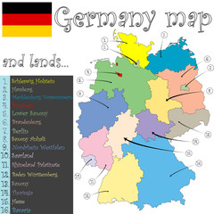germany map and lands