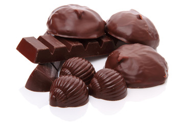 Heap various chocolate