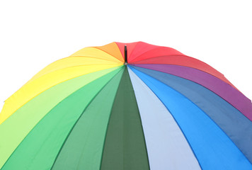 Colourful umbrella isolated on the white background