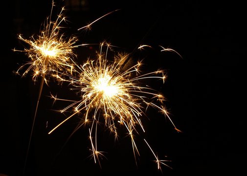 leuchtende Wunderkerzen