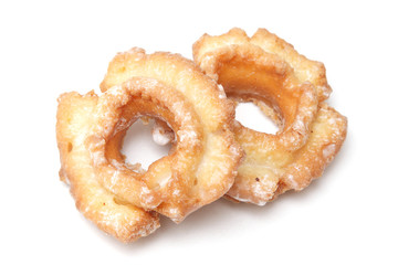 Two donuts isolated on white