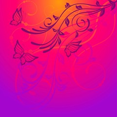 Background with butterflies