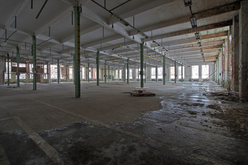 empty abandoned warehouse