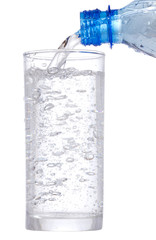 water pouring into glass