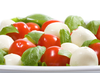 Obraz na płótnie Canvas salad with mozzarella and tomatoes