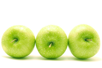 green apple isolated on white