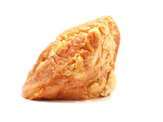 Ham on white background