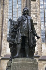 Carl Seffner's 1908 J.S. Bach statue, St. Thomas Church, Leipzig