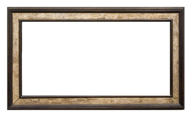 Antique picture frame isolated on white