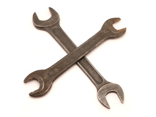 Wrenchs on a white background