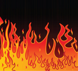 Flame illustration on a black background