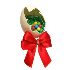 Osterei mit Schleife