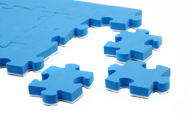 blue puzzle isolated