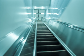 Fototapeta na wymiar moving escalator