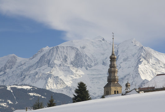 Mont Blanc , vu de Combloux