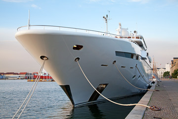 Naklejka premium A large private motor yacht